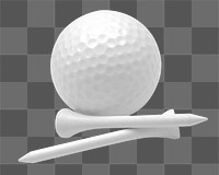 Golf ball png sticker, transparent background