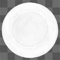 White plate png sticker, dish, kitchenware illustration, transparent background