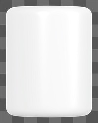 White pillar graph png 3D rendered sticker, transparent background