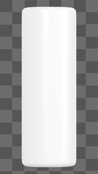 White pillar graph png 3D rendered sticker, transparent background