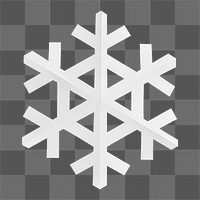 Snowflake paper cut png sticker, transparent background