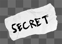 Secret word png, transparent background