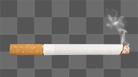 Smoking cigarette  png sticker, transparent background