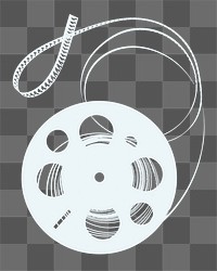 Film reel png entertainment sticker, transparent background. Original public domain image from the Library of Congress. Digitally enhanced by rawpixel.