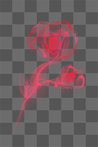 Rose png smoke element, textured abstract graphic in red