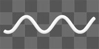 Wavy line divider png 3D shape sticker, transparent background