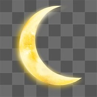 Crescent moon png sticker, transparent background