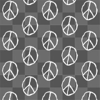 Peace symbol png doodle pattern, transparent background