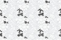 William Morris's white floral background, famous Art Nouveau artwork illustration, remixed by rawpixel