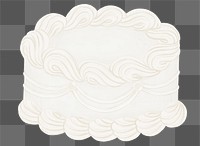 White wedding cake png sticker, celebration graphic, transparent background