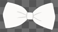 White bow-tie  png sticker, apparel graphic, transparent background