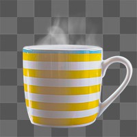 Tea mug png sticker, transparent background