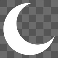 White crescent moon png sticker, transparent background