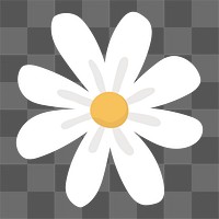 PNG cute daisy illustration sticker, transparent background