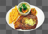 Beef steak png sticker, transparent background