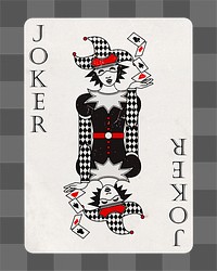 Joker card png sticker, transparent background