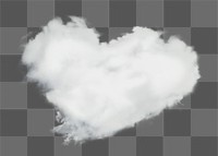 Fluffy cloud png sticker, transparent background