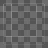 Grid patterned png square sticker, 3D element on transparent background