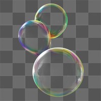 Holographic bubble shape png sticker, 3D rendering graphic, transparent background