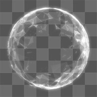 Metaverse sphere png element, transparent background