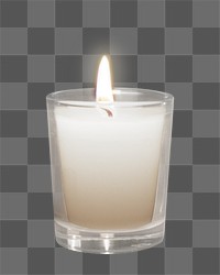 Png candle light, isolated collage element, transparent background