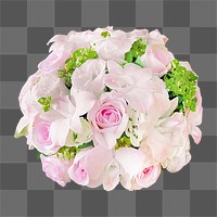 Pink rose bouquet  png, transparent background