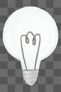 Light bulb png, creative idea illustration, transparent background