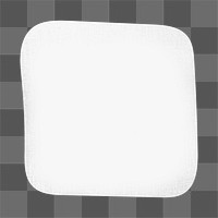 White square png shape, transparent background