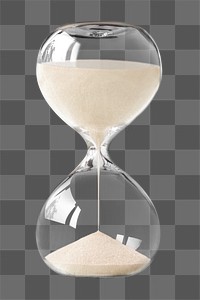 Hourglass png collage element, transparent background