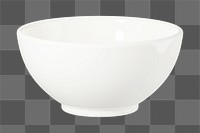 PNG 3D white bowl, element illustration, transparent background