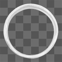 Silver ring png, circle shape, transparent background