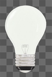 Light bulb png sticker, creative idea illustration, transparent background