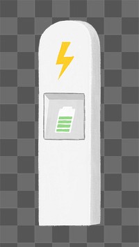 Png charging station environment illustration, transparent background