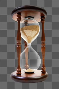 Hourglass png collage element, transparent background