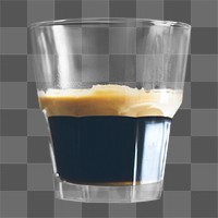 PNG espresso coffee, collage element, transparent background