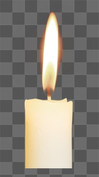 PNG Lit candle, collage element, transparent background