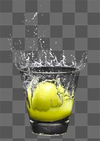 Lemon cocktail png, transparent background