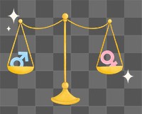 Gender equality png, aesthetic illustration, transparent background