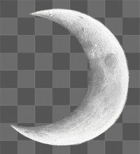 Moon png, aesthetic illustration, transparent background