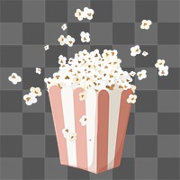 Movie png popcorn snack, transparent background