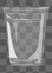 Takeaway glass png, transparent background