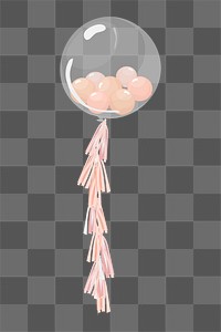 Pink png bubble balloon, transparent background