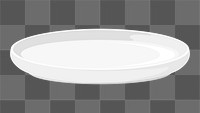 White plate png kitchenware illustration, transparent background