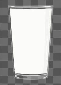 Glass of milk png dairy drink illustration, transparent background