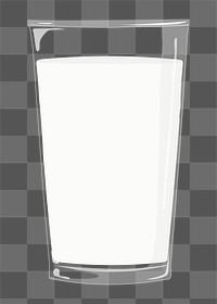 Glass of milk png dairy beverage illustration, transparent background