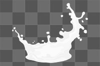 Milk splash png food texture element, transparent background