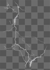 Lightning png collage element, transparent background