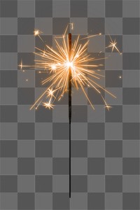 Sparkler png collage element, transparent background