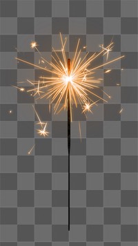 Sparkler png collage element, transparent background