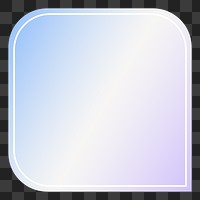 PNG squared bubble speech, blue and pink  pastel badge  transparent background 